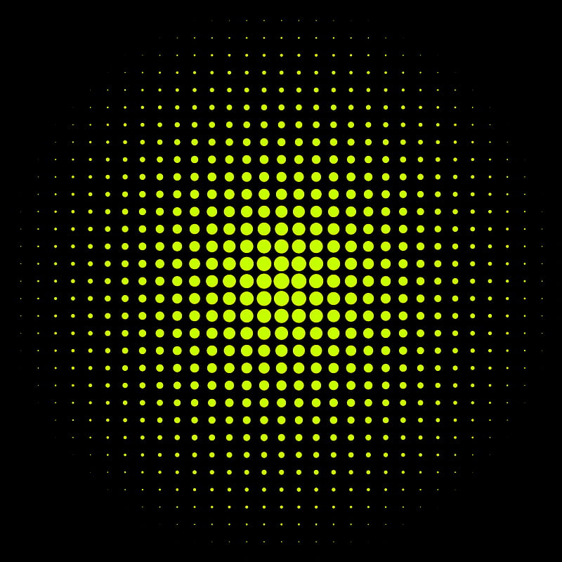 circles, points, abstraction, green, HD phone wallpaper