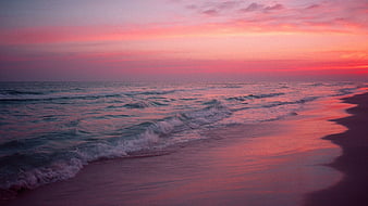 HD pink beach ocean wallpapers  Peakpx