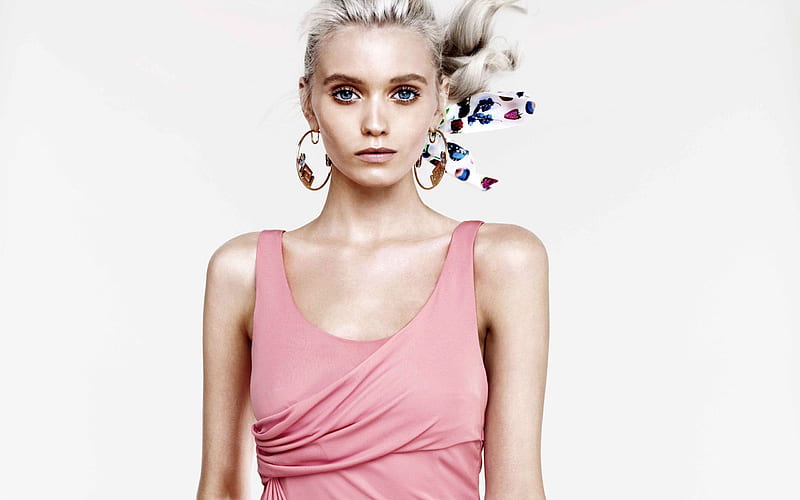 Abbey Lee Kershaw, Australian fashion model, portrait, hoot, pink dress, beautiful woman, HD wallpaper