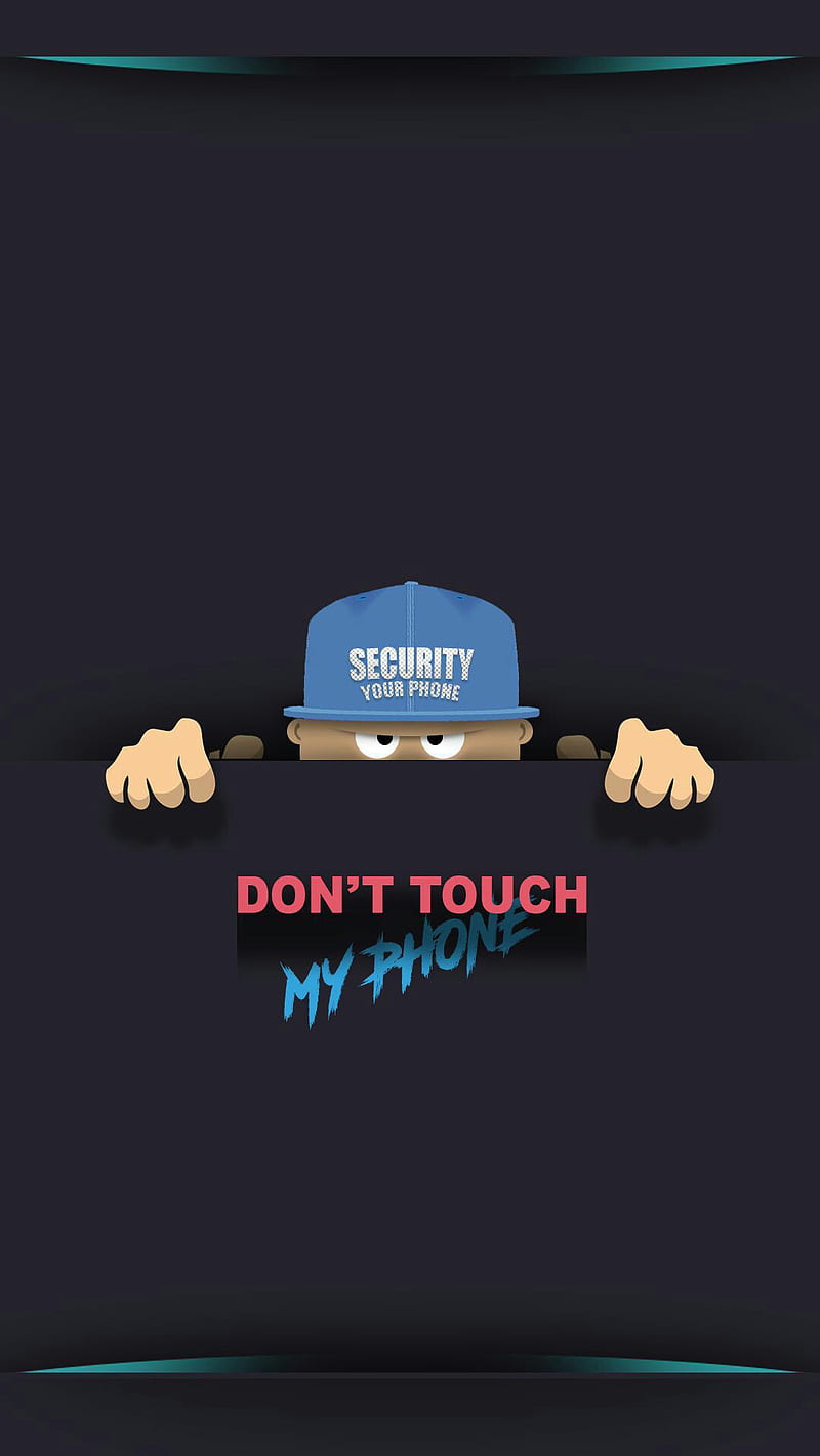 Dont touch, cartoon, character, dont, touch, words, HD phone wallpaper