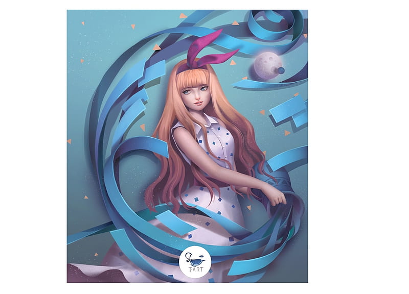 Zodiac ~ Aquarius, girl, aquarius, blue, fantasy, zodiac, thong nguyen, HD wallpaper