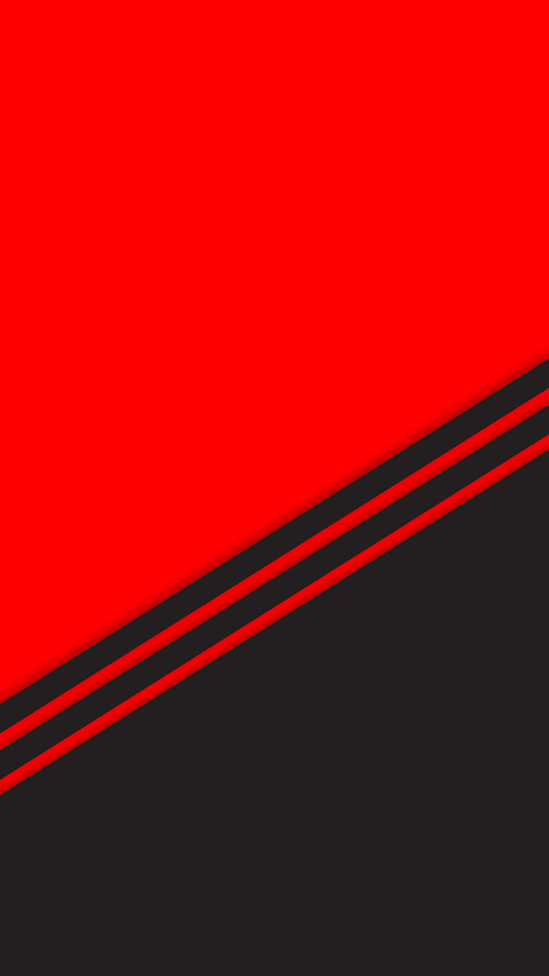 Abstract Red & black, desenho, flat, lines, modern, simple, style, HD phone wallpaper