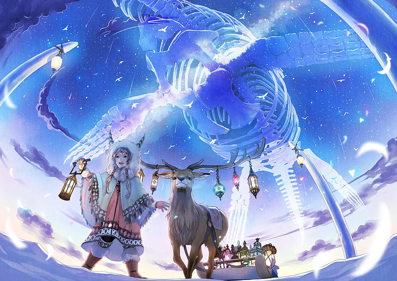 Christmas Reindeer Anime, HD Png Download , Transparent Png Image - PNGitem