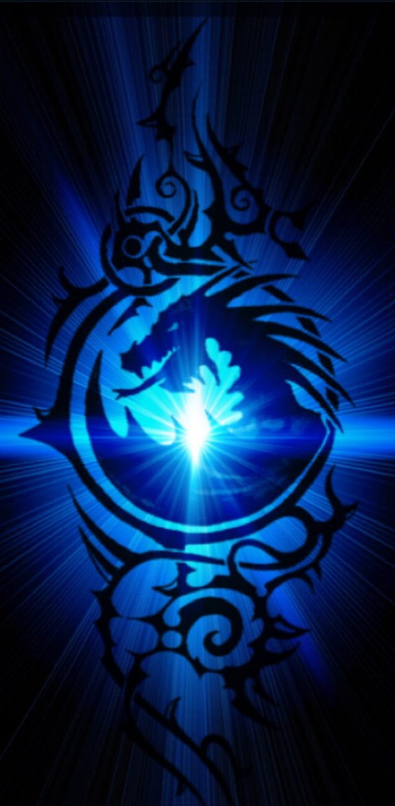 Dragon , black, blue, dark, dragons, iphone, tribal, HD phone wallpaper