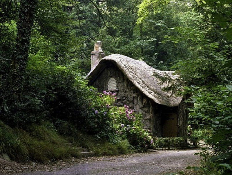 Fairytale cottage, architecture, fairytale, house, cottage, HD wallpaper