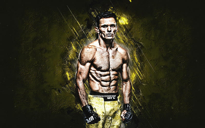 Douglas Silva de Andrade, UFC, MMA, Brazilian fighter, portrait, yellow stone background, Ultimate Fighting Championship, HD wallpaper