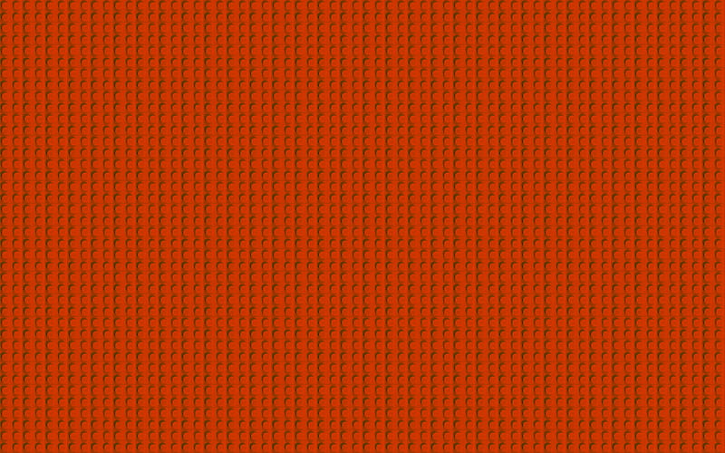 orange lego texture macro, orange dots background, lego, orange backgrounds, lego textures, lego patterns, HD wallpaper
