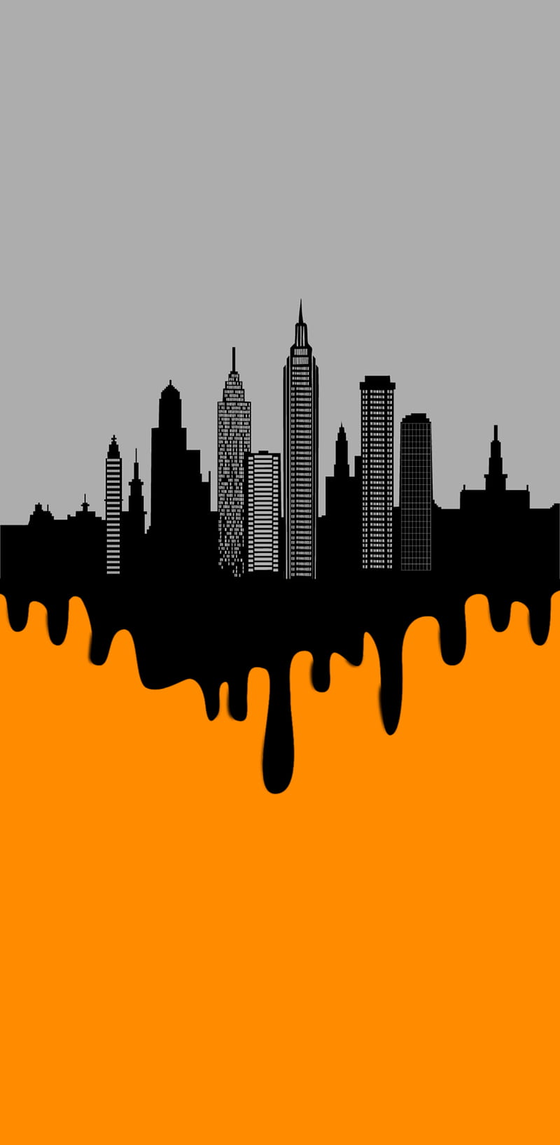 Black Orange, animated, HD phone wallpaper