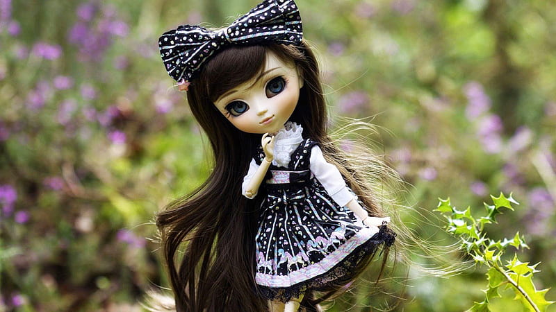 Girl Toy With Long Black Hair Doll, HD wallpaper