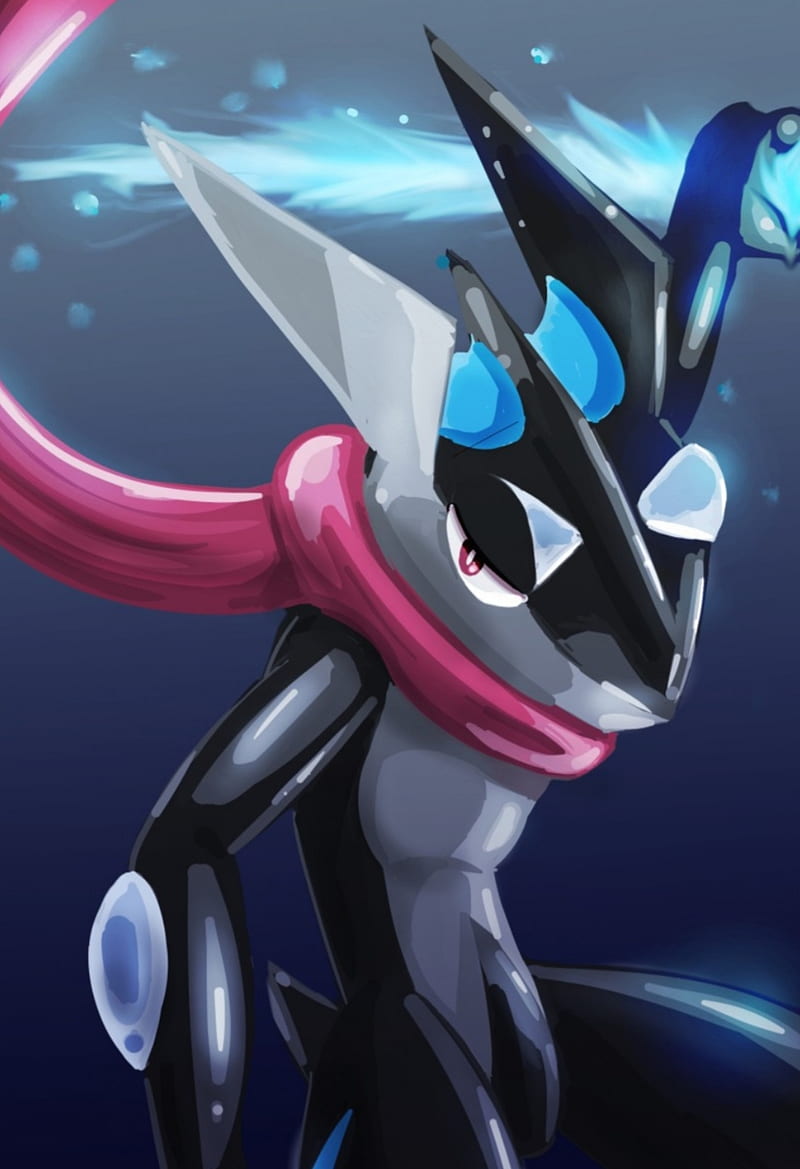 Shiny greninja, black, cool, pokemon, HD phone wallpaper