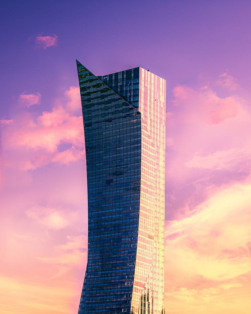 skyscraper, building, architecture, minimalism, sky, HD phone wallpaper