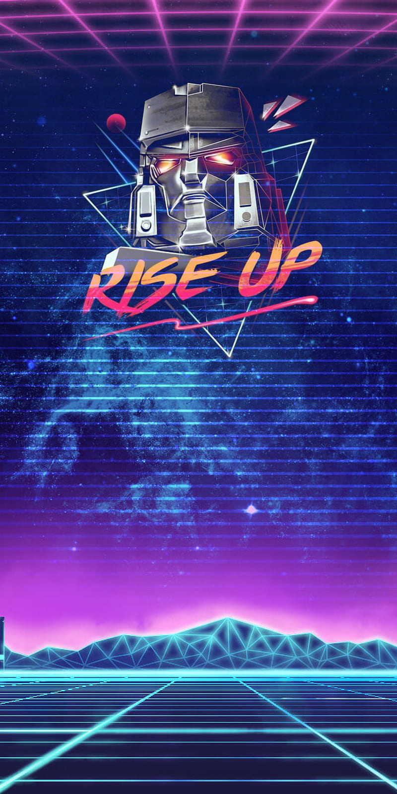All Hail Megatron, megatron, outrun, retro, retrowave, synth, synthwave, transformers, wave, HD phone wallpaper
