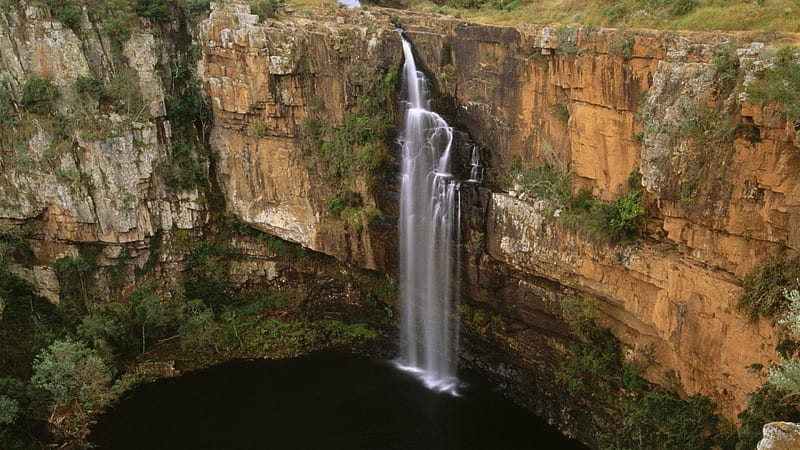 sabie river falls transvaal south africa, river, cliff, pool, falls, HD wallpaper