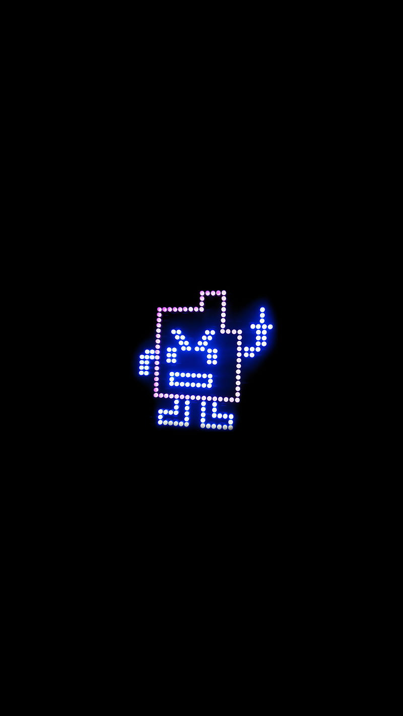 LED man flipping off, dude, finger, flip led, lights, man, middle, off, HD phone wallpaper