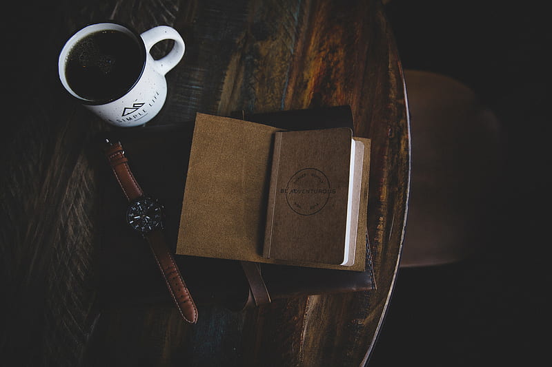 Coffee and a book, Brown, Coffee, Watch, Book, Cup, Mug, HD wallpaper