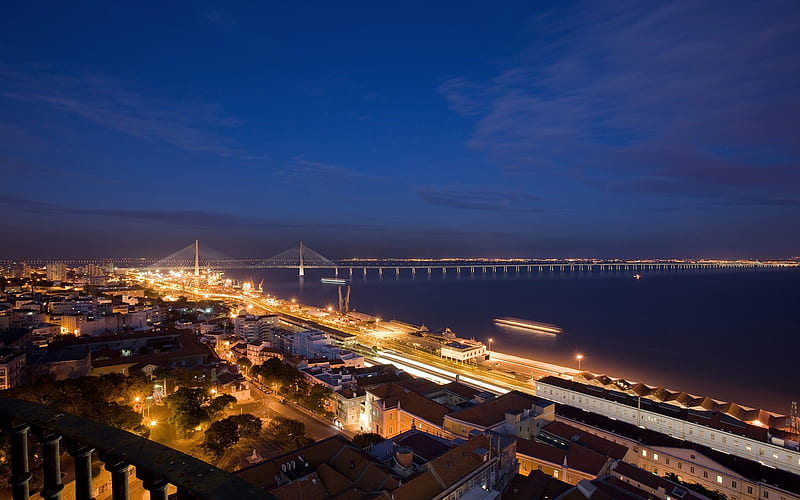 Nocturna New Lisbon Bridge-Travel in the world - graphy, HD wallpaper