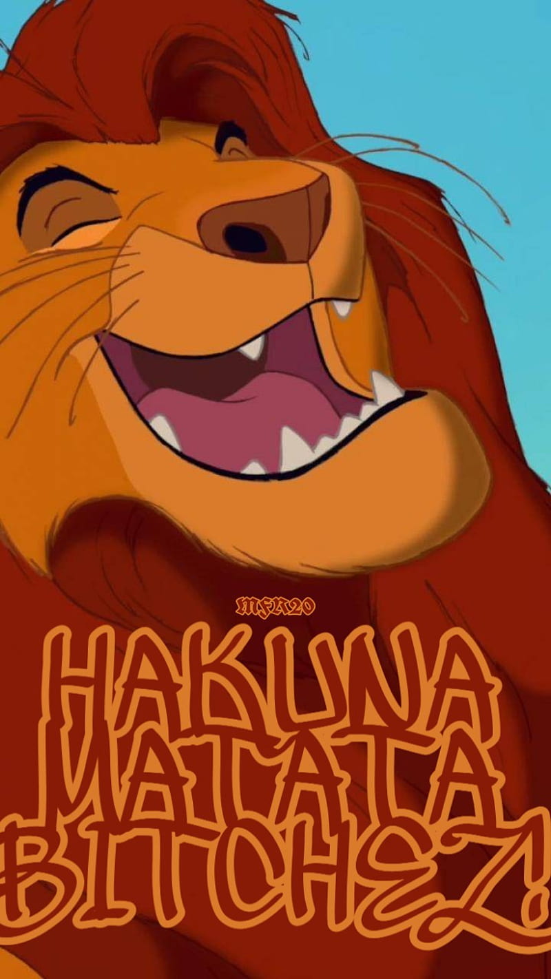 Hakuna Matata, cartoon, disney, laughing, lion king, simba, HD phone wallpaper
