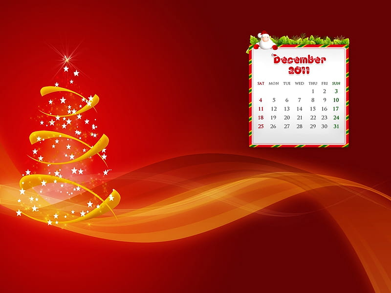 Merry Christmas-December 2011-Calendar, HD wallpaper