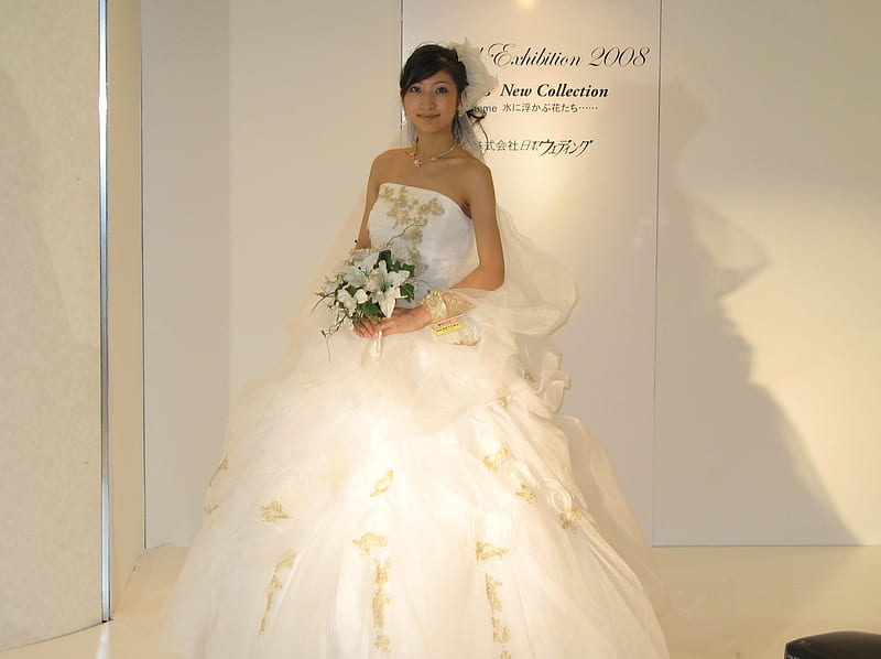 Wonderful wedding dress., ceremony, wedding ceremony, love, wedding dress, wedding, HD wallpaper