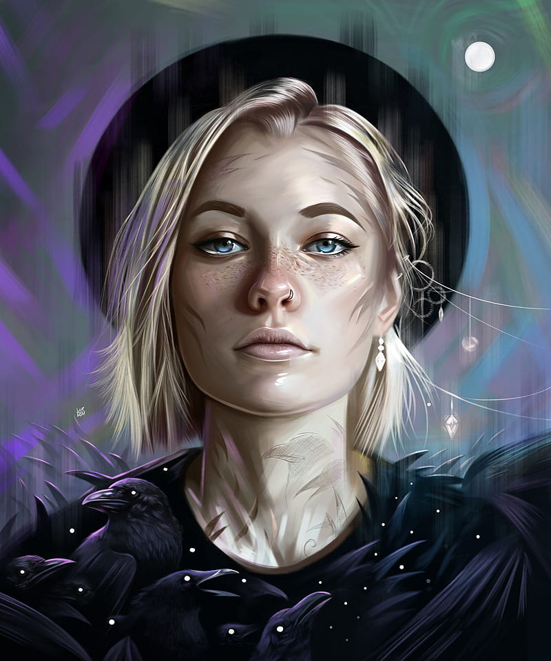 Ashley Furman Mentalmente Descompostura Ravenclaw, arte, blong, azul, cuervos, digitales, ojos, niña, corto, mujer,  Fondo de pantalla de teléfono HD | Peakpx