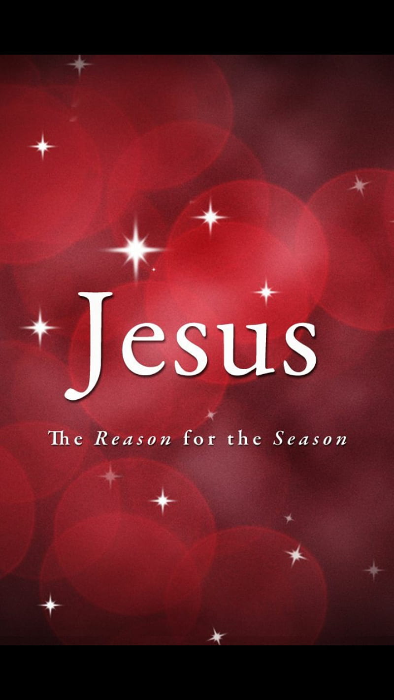 Christmas, christ, for the, holiday, jesus, reason, red, season, sparkles, uplifting, HD phone wallpaper