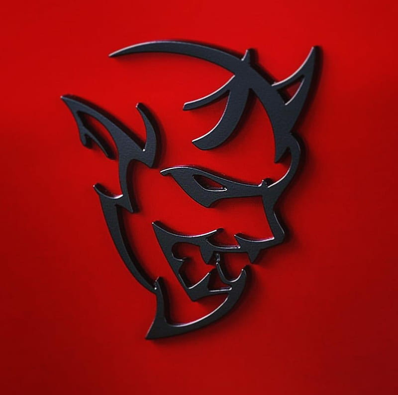 Dodge demon logo, dodge demon, HD wallpaper