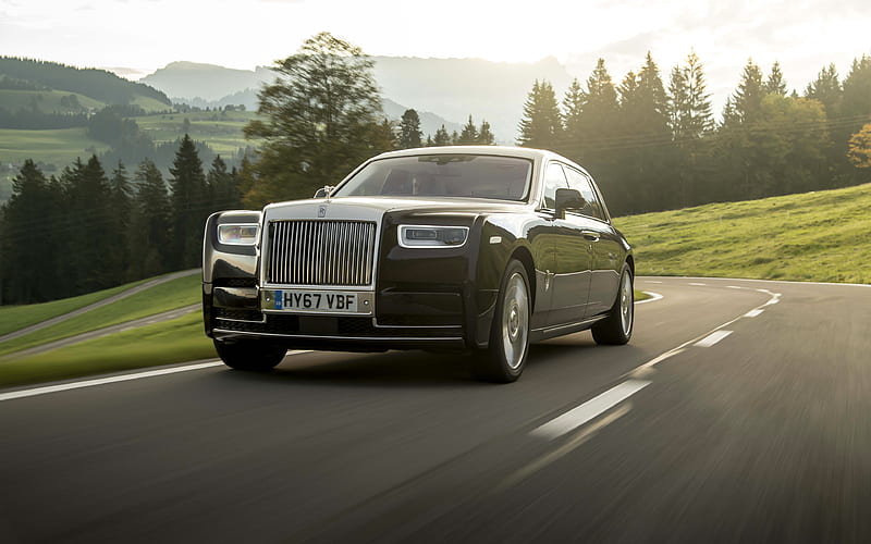 Rolls-Royce Phantom road, 2017 cars, movement, new Phantom, luxury cars, Rolls-Royce, HD wallpaper