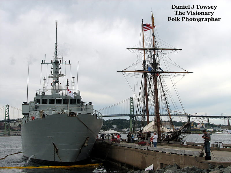 Navy and Tallship, danieltowsey, HD wallpaper
