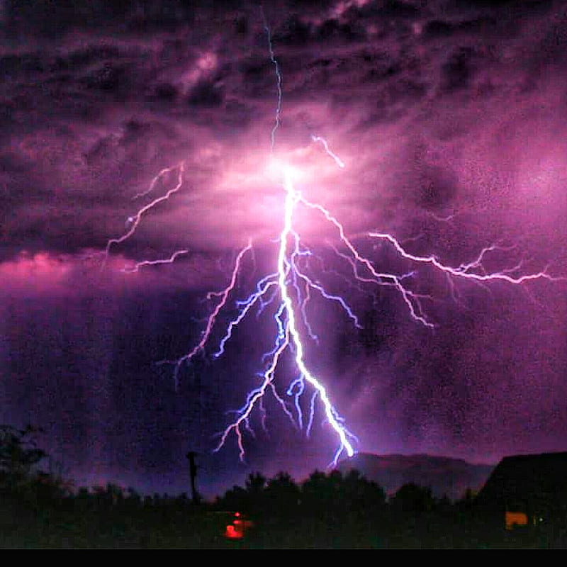 lightning Strike, storm, summer, storms, light, weather, thunder, nature, nevada, HD phone wallpaper