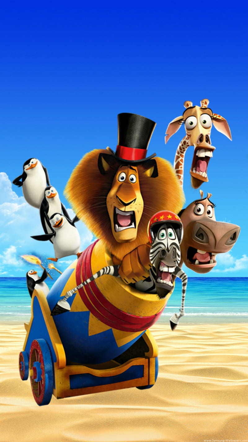 Madagascar, beach, circus, HD phone wallpaper