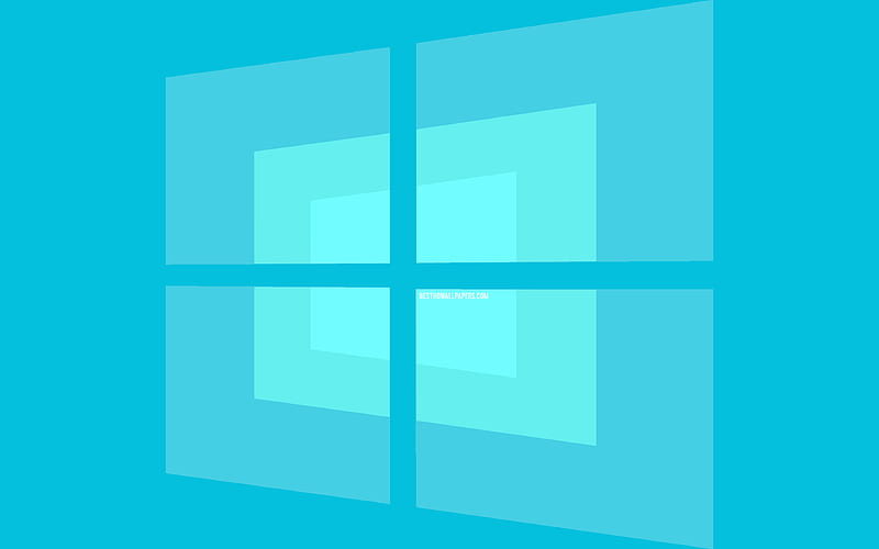 Windows 10 logo, minimal, OS, blue background, creative, brands, Windows 10 blue logo, artwork, Windows 10, HD wallpaper