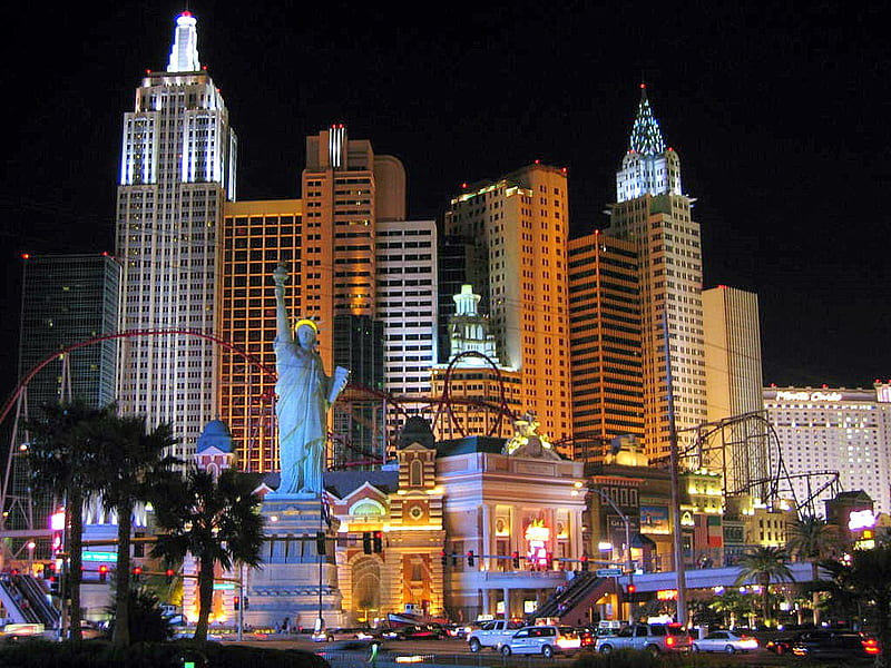 Vegas Hotel, hotel, lady liberty, new york, casino, HD wallpaper