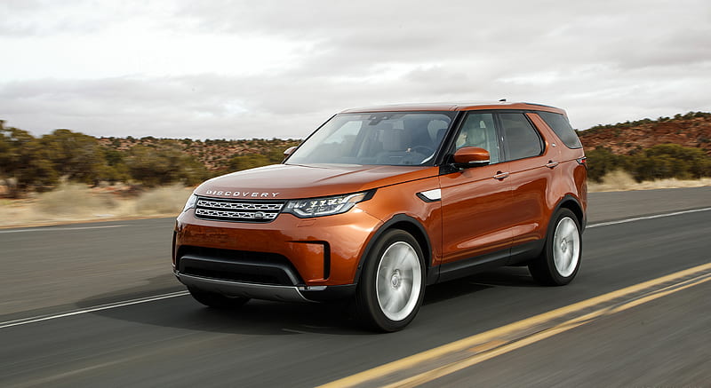 2018 Land Rover Discovery HSE Td6 (Color: Namib Orange; US-Spec) - Front Three-Quarter , car, HD wallpaper