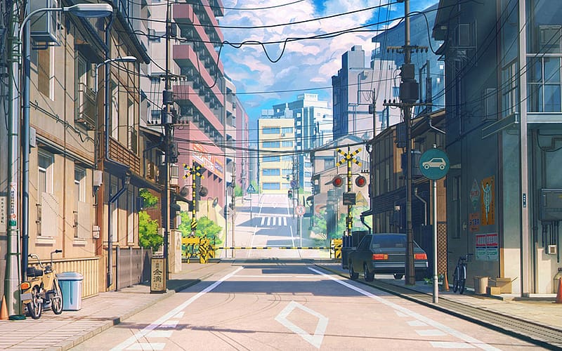 art, anime, japan, street, HD wallpaper