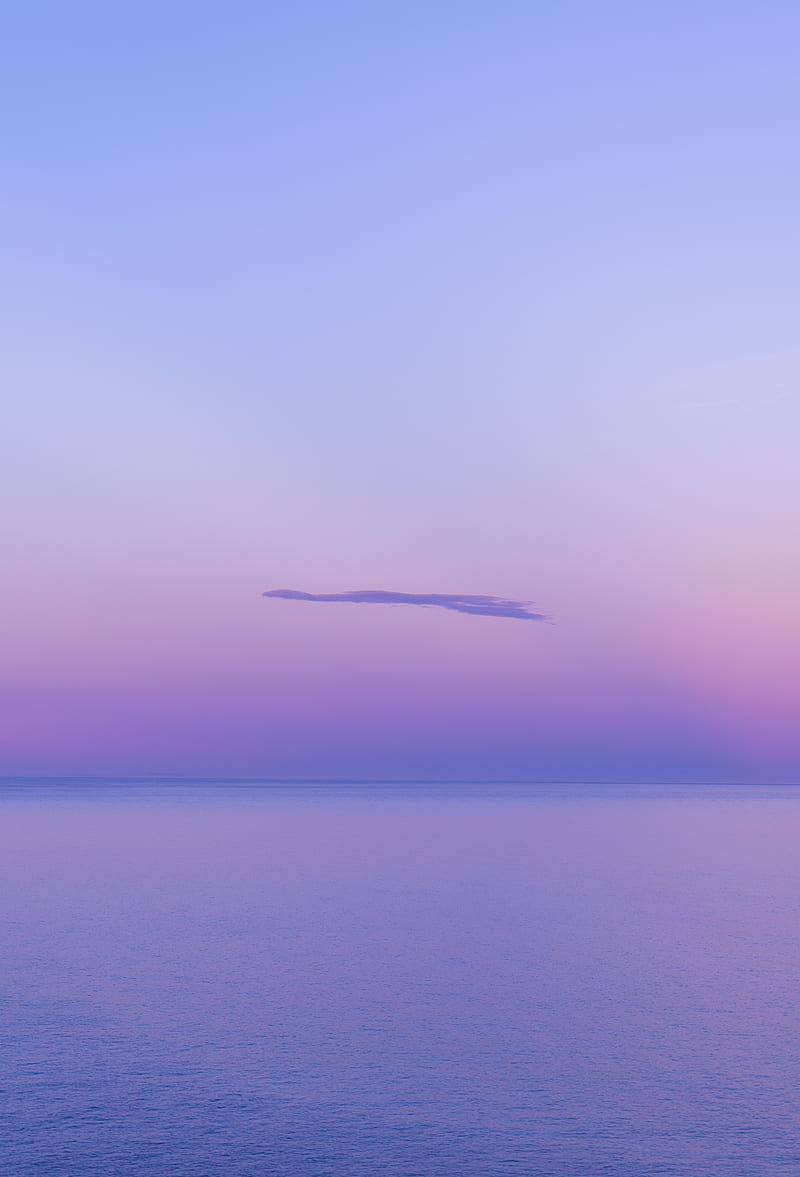 water, cloud, horizon, purple, haze, HD phone wallpaper