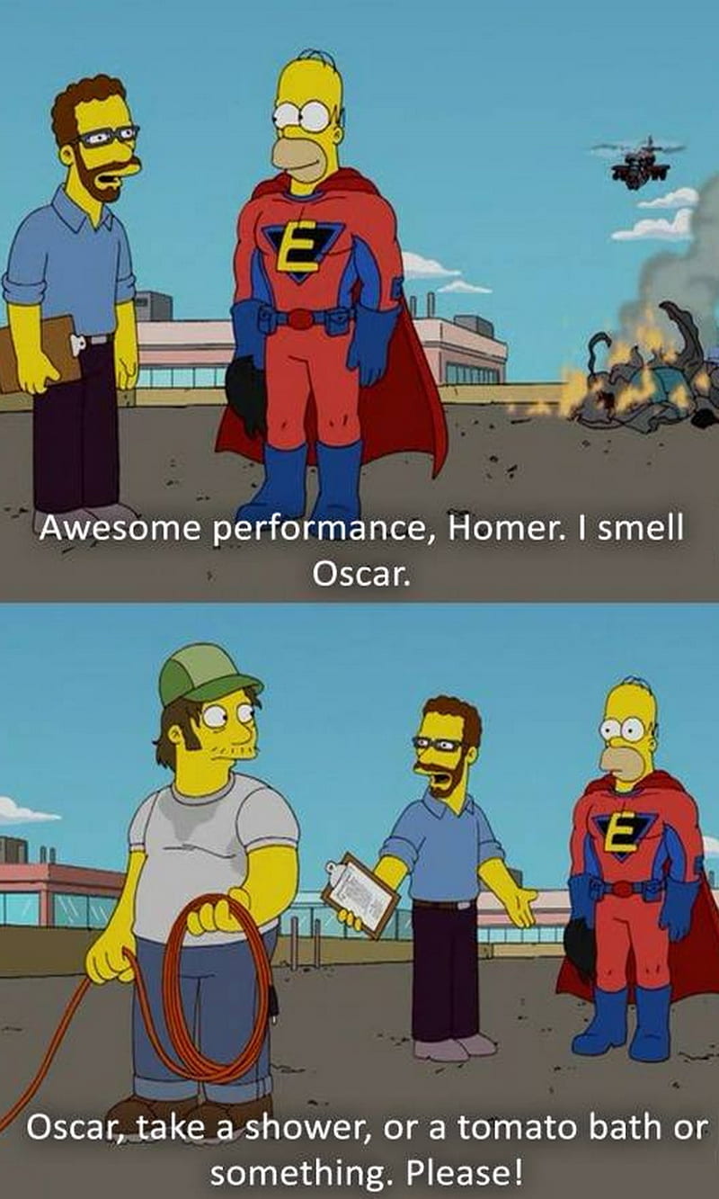 Oscar, actor, awesome, homer, performance, shower, simpsons, smell, HD phone wallpaper