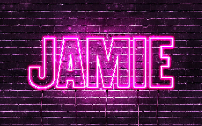Jamie with names, female names, Jamie name, purple neon lights ...