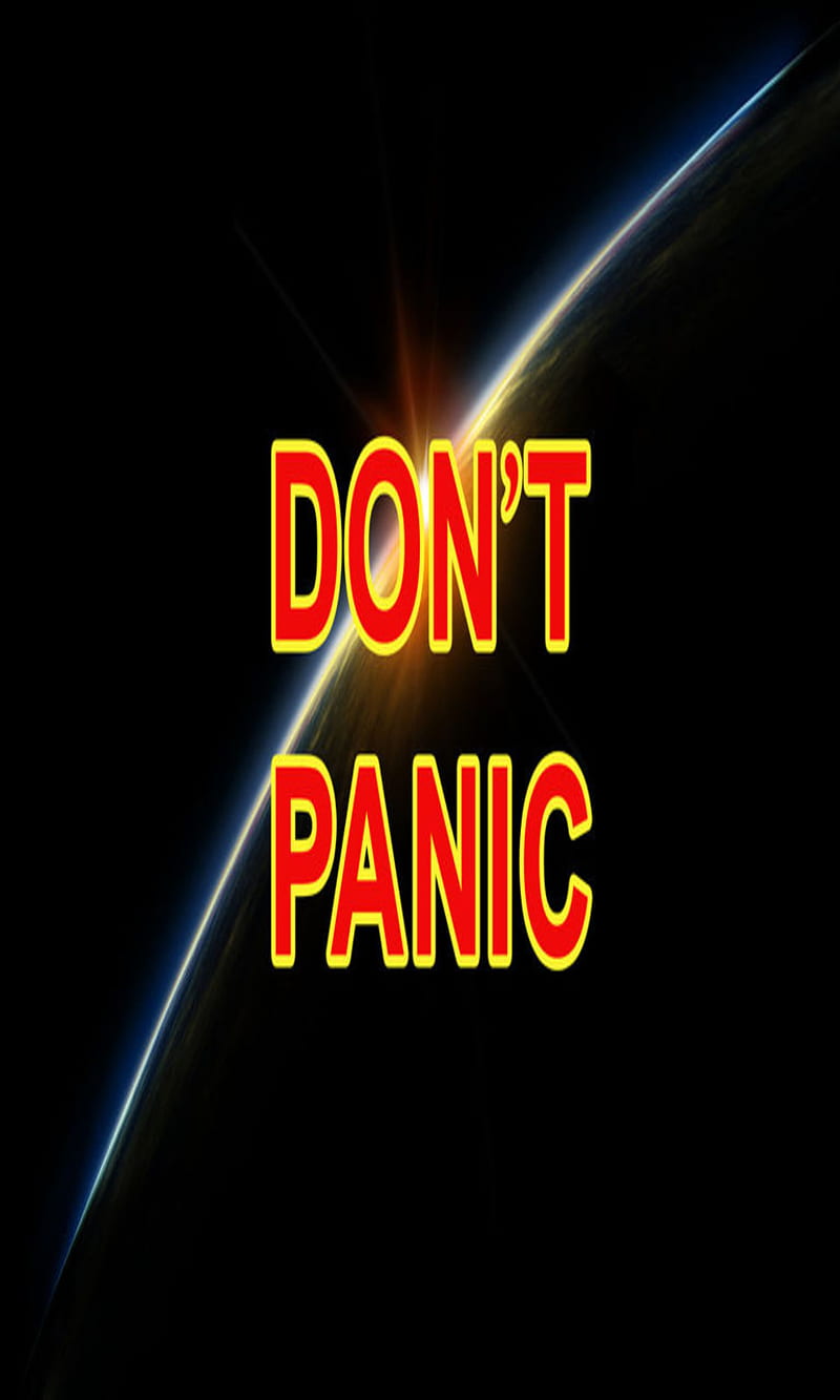 Dont Panic, sayings, HD phone wallpaper