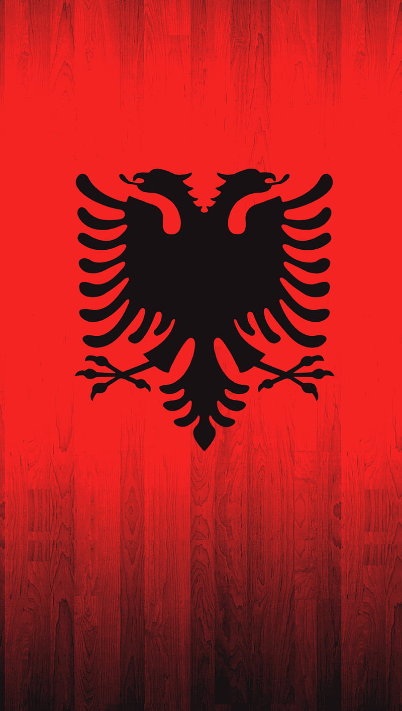 kuq e zi, albanian, shqip, HD phone wallpaper