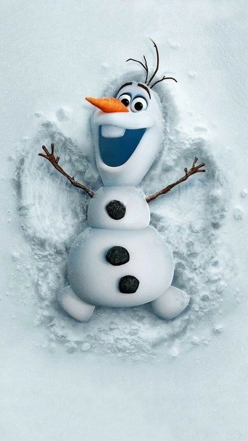 Olaf Snowman, angel, drawings, entertainment, frozen, kids, snow, snow man, HD phone wallpaper