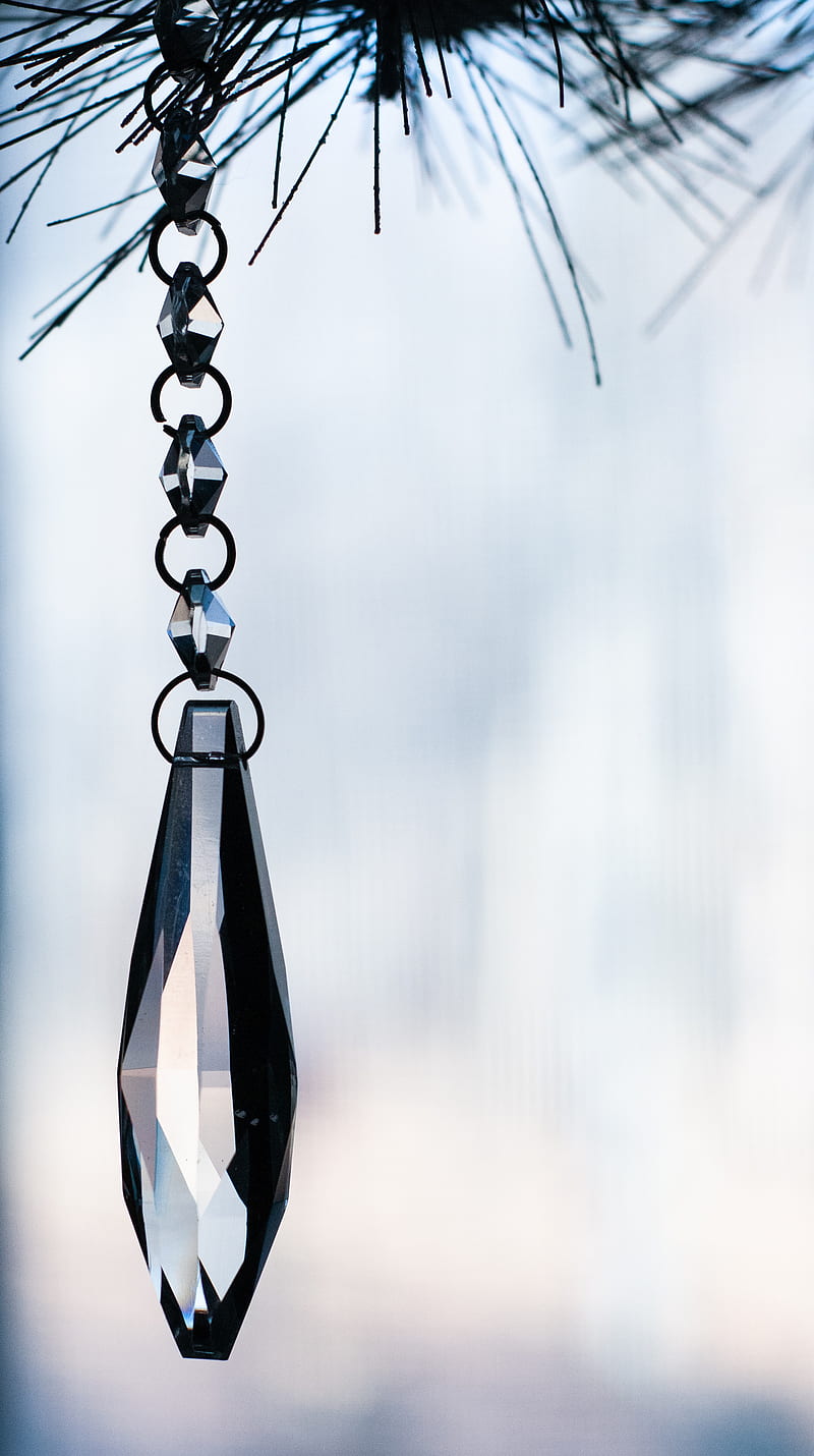 cleat glass pendant in selective focus graphy, HD phone wallpaper