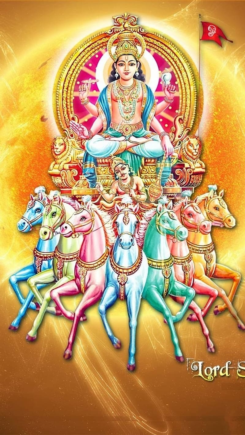 Surya Bhagwan Seven Horse Ride, surya bhagwan, lord surya dev, seven horse  ride, HD phone wallpaper | Peakpx