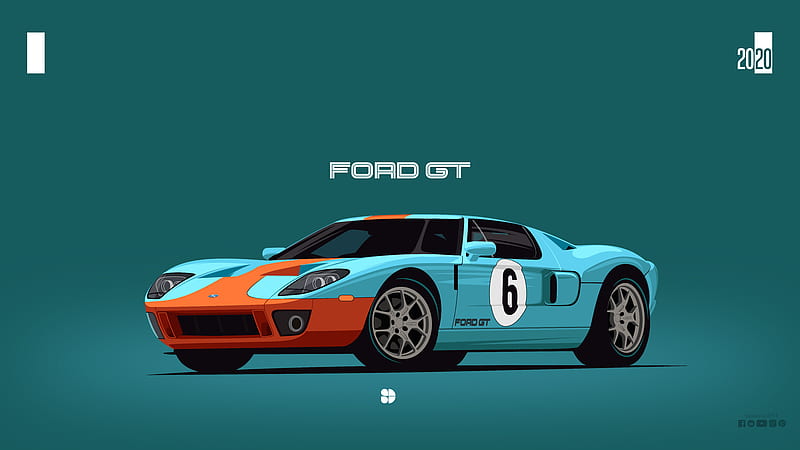 Ford GT40 Minimalist, HD wallpaper