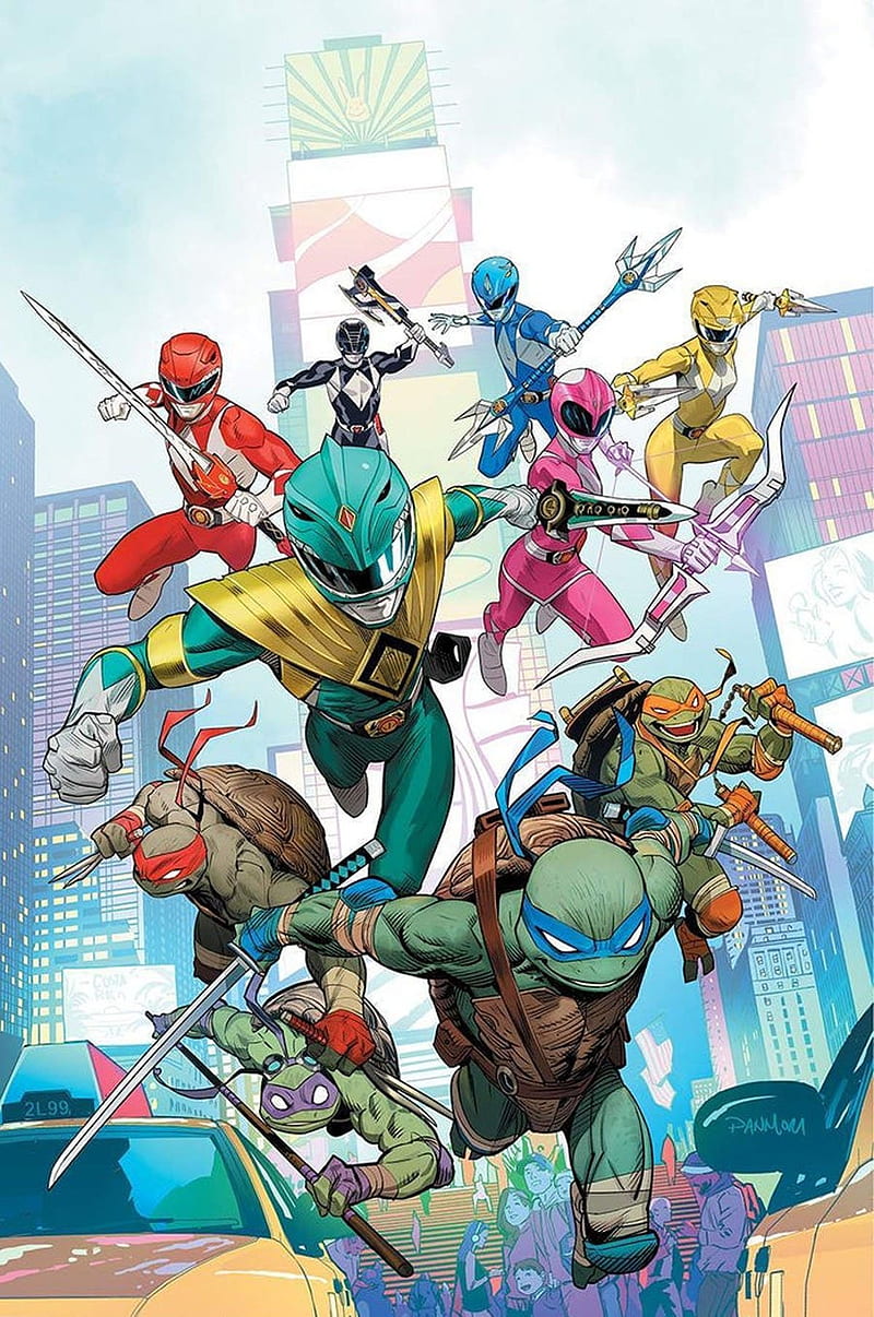Power Rangers TMNT, cartoon, mighty morphin, mutant, ninja, ninja turtles, power ranger, teenage, turtle, turtles, HD phone wallpaper