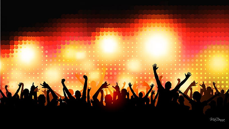 Party Party, rock, new years, celebration, silhouettes, entertain, happy,  lights, HD wallpaper | Peakpx