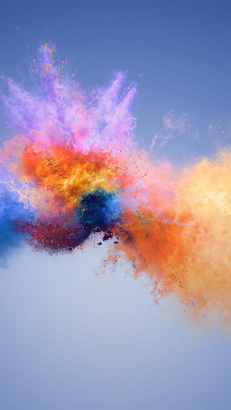 Mi mix, abstract, color, colorful, colors, colour, dust, explosion, mate, paint, single, HD phone wallpaper