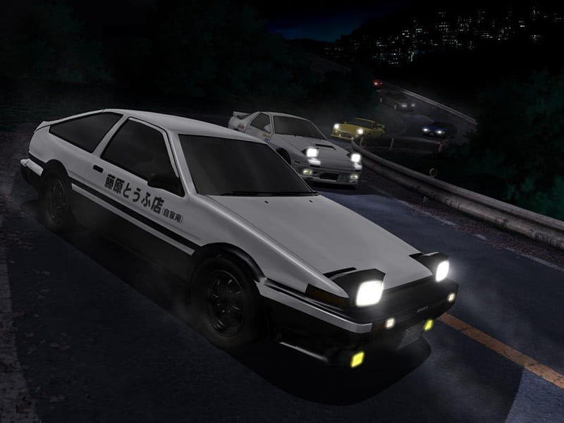 Initial d , carros, racing, Anime, Toyota corolla, HD wallpaper