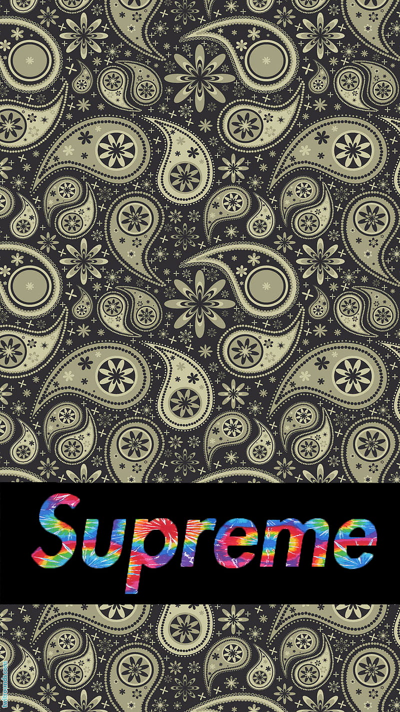 Tie Dye Supreme, dope, paisley, skate, tie dye, trippy, HD phone wallpaper