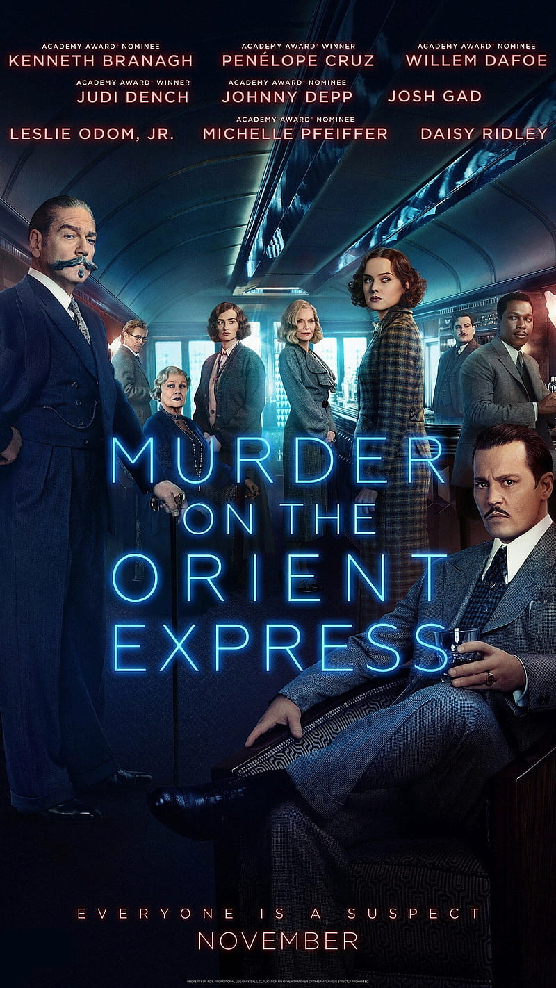 The Orient Express, 2017, movie, murder on, poster, HD phone wallpaper