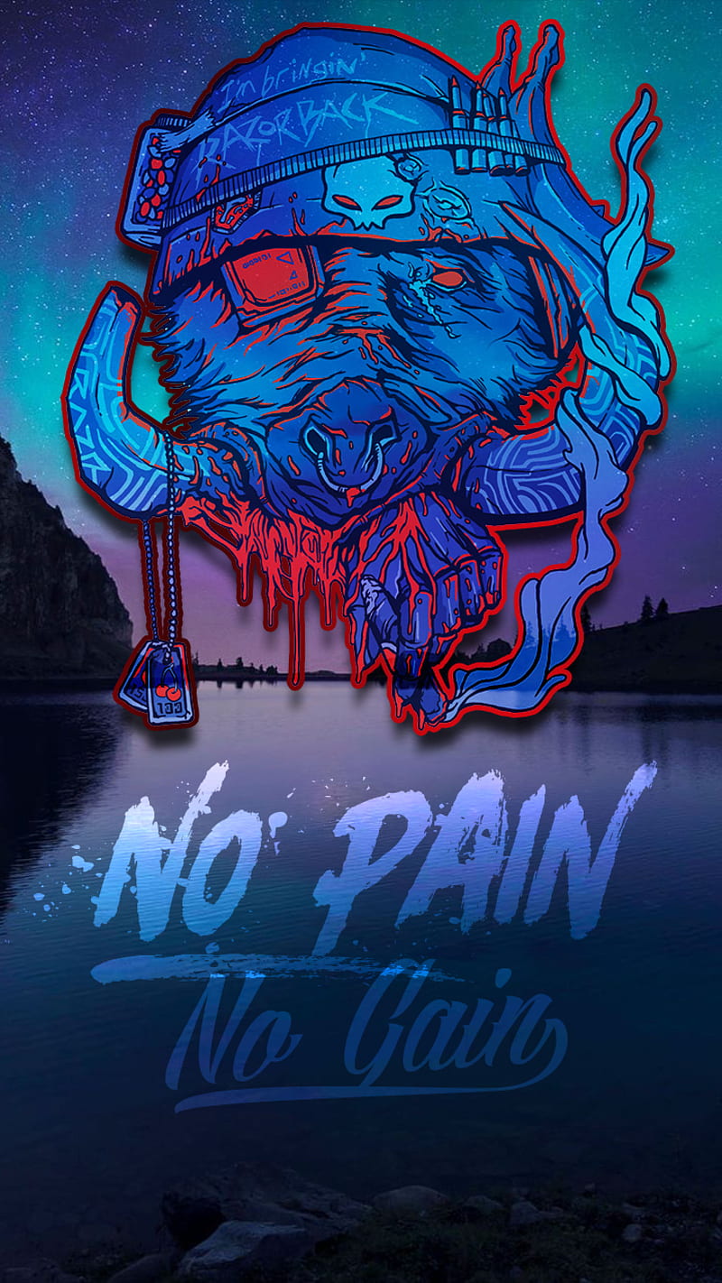 No pain no Gain, art, brock hofer, toro, HD phone wallpaper